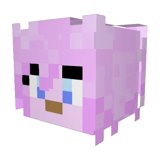 bakegirin Minecraft avatar head, 3D render