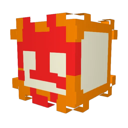 bakenshi Minecraft avatar head, 3D render