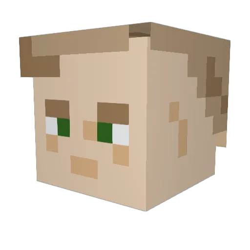 bakerjb Minecraft avatar head, 3D render