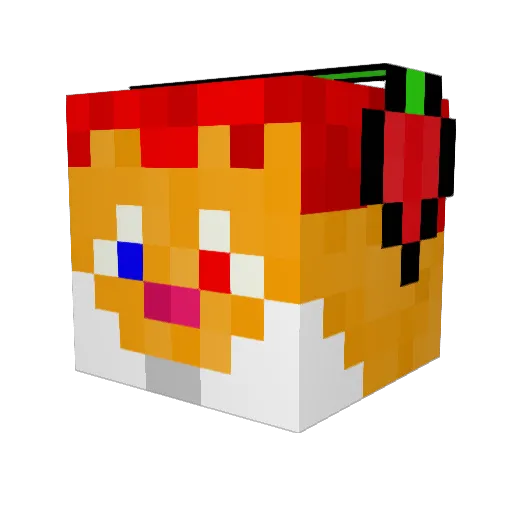 baki126 Minecraft avatar head, 3D render