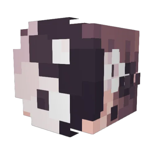 bakkazen Minecraft avatar head, 3D render