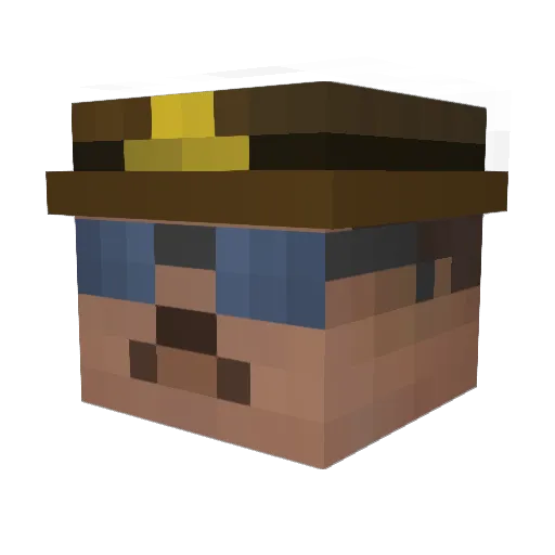baksikoff Minecraft avatar head, 3D render