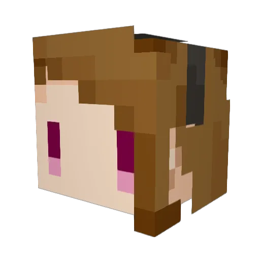 bakunyan Minecraft avatar head, 3D render
