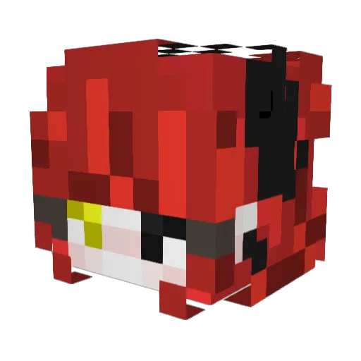 bakusPL Minecraft avatar head, 3D render