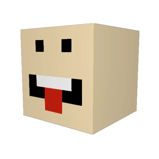 bald_band_it Minecraft avatar head, 3D render