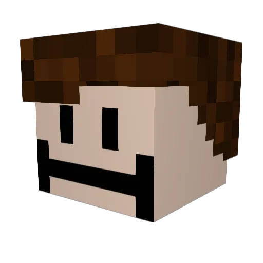 baldanz Minecraft avatar head, 3D render