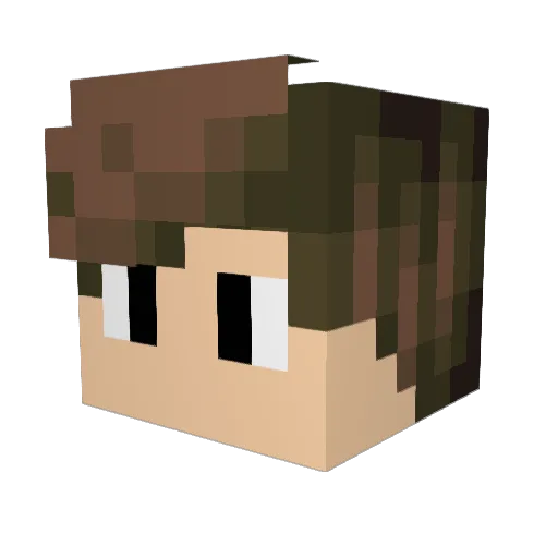 baldassi Minecraft avatar head, 3D render