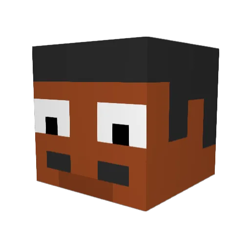 baldcxnt Minecraft avatar head, 3D render