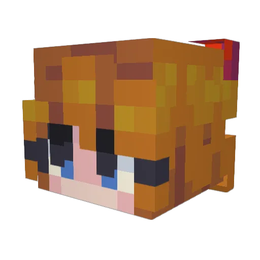 baldgitoism Minecraft avatar head, 3D render
