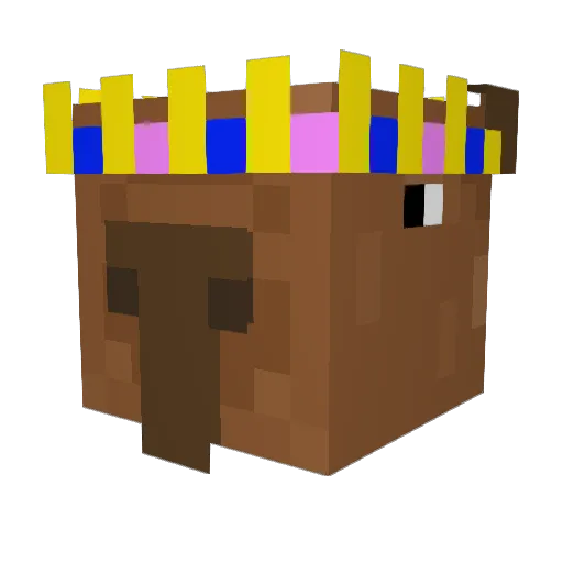 baldgru Minecraft avatar head, 3D render