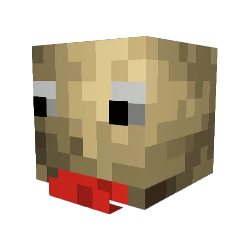 baldis_ Minecraft avatar head, 3D render
