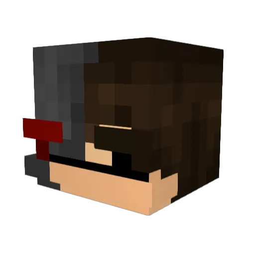 baldonic Minecraft avatar head, 3D render