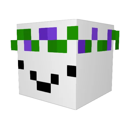 balestra_ Minecraft avatar head, 3D render