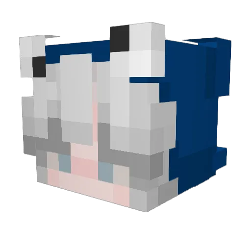balexs Minecraft avatar head, 3D render