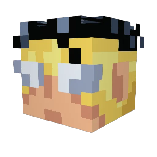 baliat Minecraft avatar head, 3D render