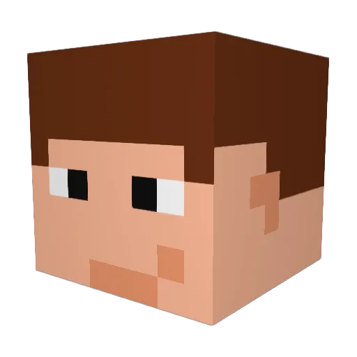 balinawa Minecraft avatar head, 3D render