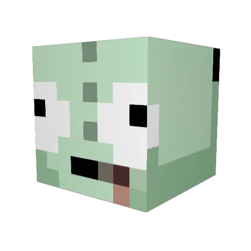 baljef Minecraft avatar head, 3D render