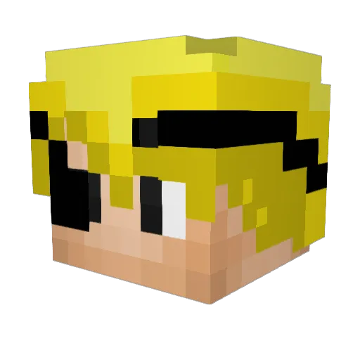 ballbastas Minecraft avatar head, 3D render