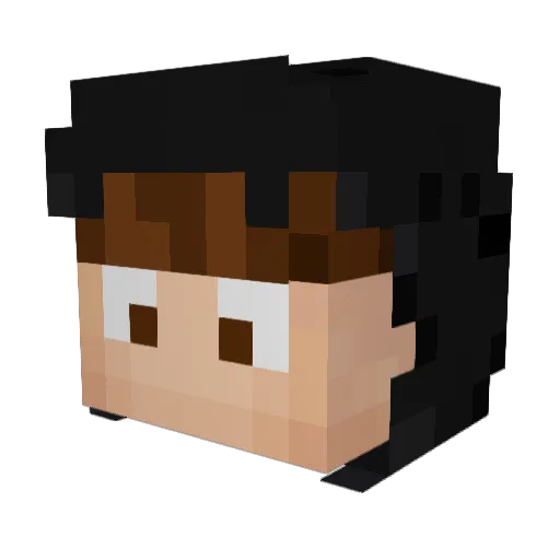 ballebh Minecraft avatar head, 3D render