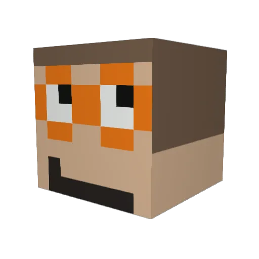 baller525 Minecraft avatar head, 3D render