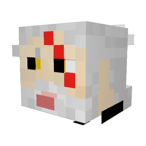 balletyv Minecraft avatar head, 3D render