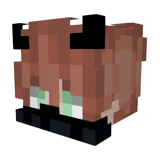 ballistic_luna Minecraft avatar head, 3D render