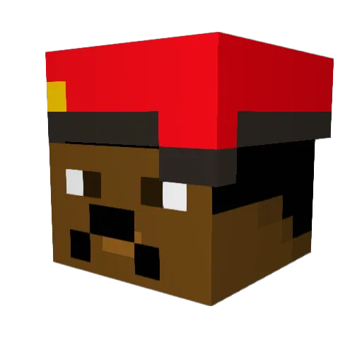 ballocck Minecraft avatar head, 3D render