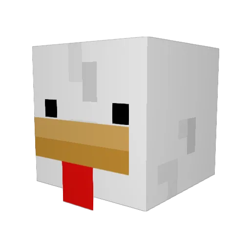 ballooncatt Minecraft avatar head, 3D render