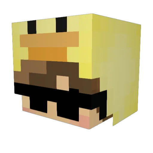 balloonmipo Minecraft avatar head, 3D render