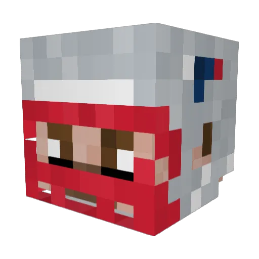 ballsmeat Minecraft avatar head, 3D render