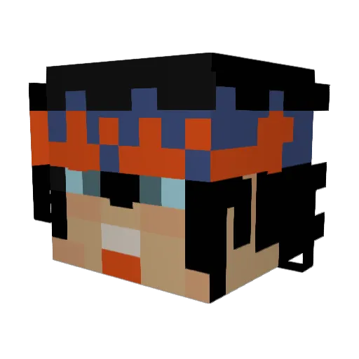 balmainbikerjean Minecraft avatar head, 3D render