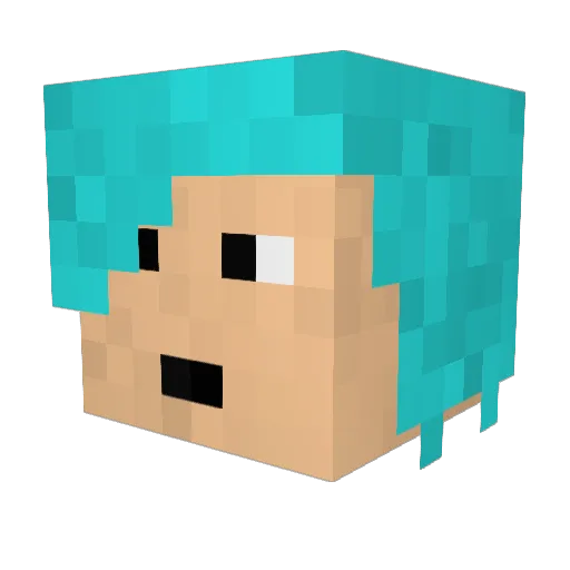 baloe2 Minecraft avatar head, 3D render