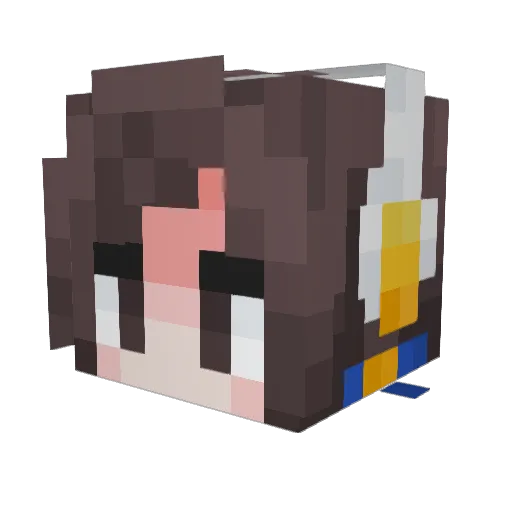 balsamimic Minecraft avatar head, 3D render