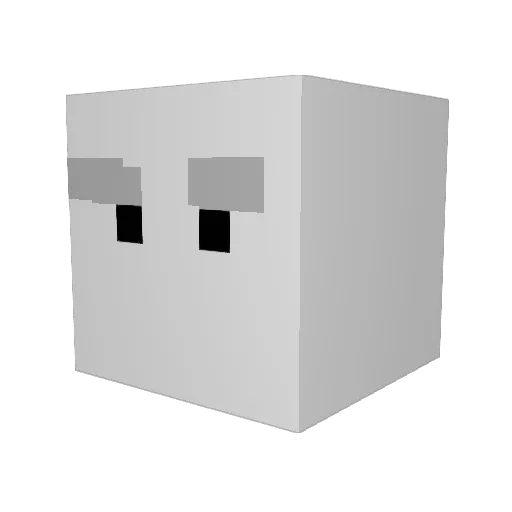 balugalaplane Minecraft avatar head, 3D render