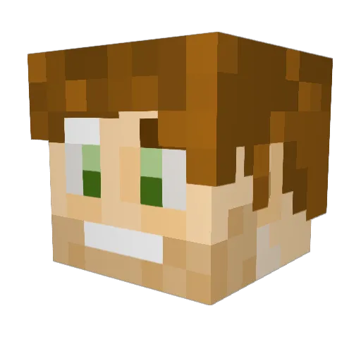 balziggity Minecraft avatar head, 3D render