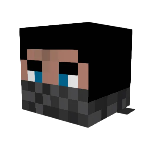 bamakountry Minecraft avatar head, 3D render