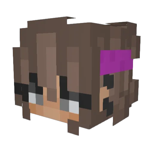 bamalie Minecraft avatar head, 3D render