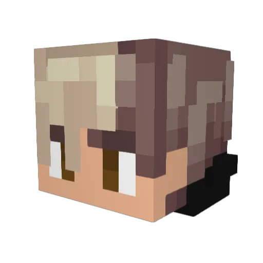 bambading Minecraft avatar head, 3D render