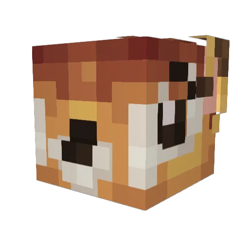 bambe Minecraft avatar head, 3D render