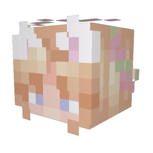 bambi3xoxo Minecraft avatar head, 3D render