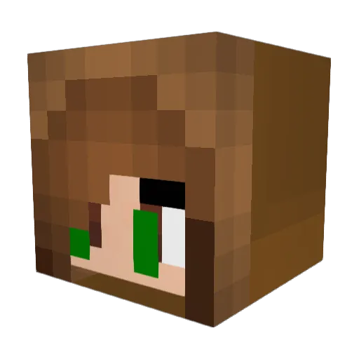bambigaming Minecraft avatar head, 3D render