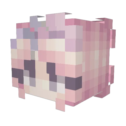 bambimblooms Minecraft avatar head, 3D render