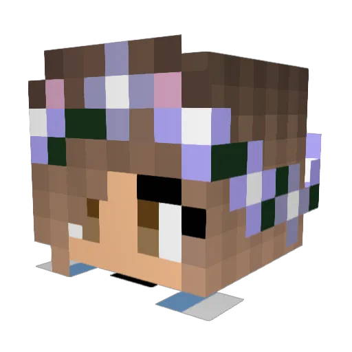 bambo_09 Minecraft avatar head, 3D render