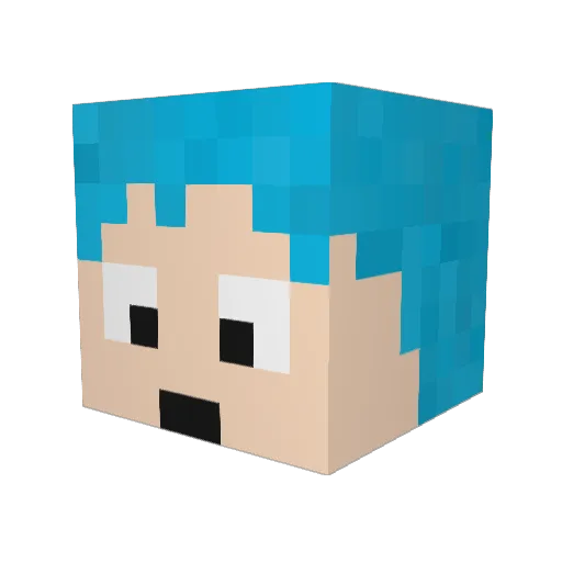 bamboo08 Minecraft avatar head, 3D render