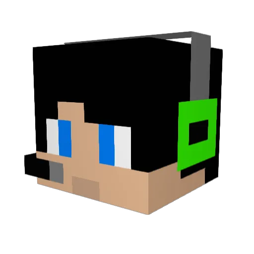 bamboo_tom Minecraft avatar head, 3D render