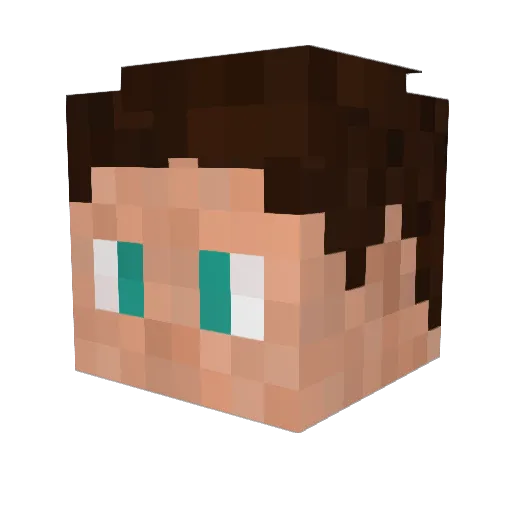 bamboomm Minecraft avatar head, 3D render