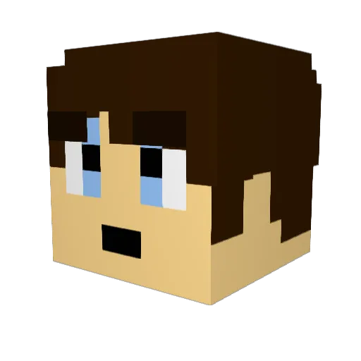 bamboozeler Minecraft avatar head, 3D render