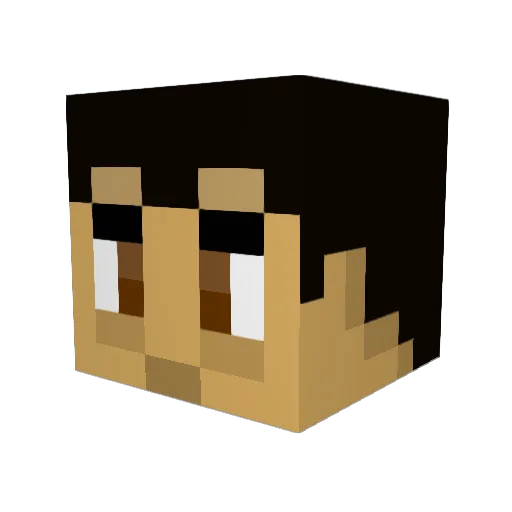 bambu5 Minecraft avatar head, 3D render