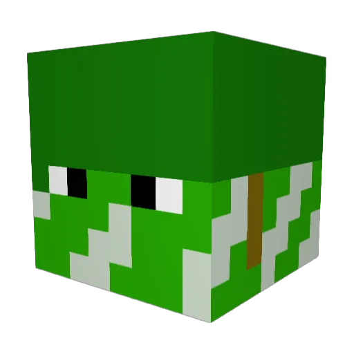 bamkin Minecraft avatar head, 3D render