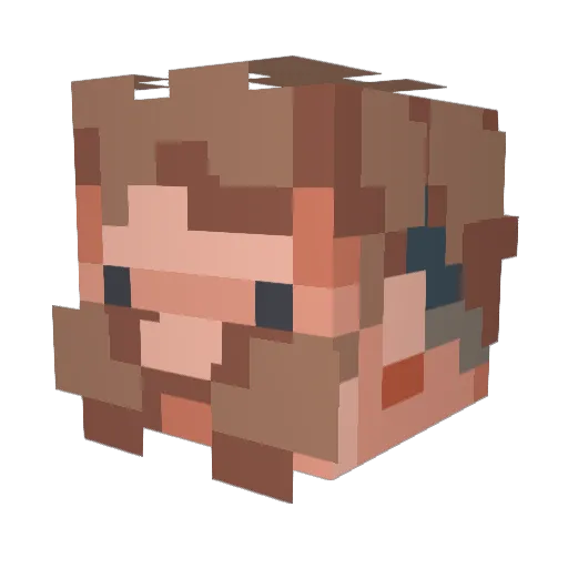 bammbach Minecraft avatar head, 3D render